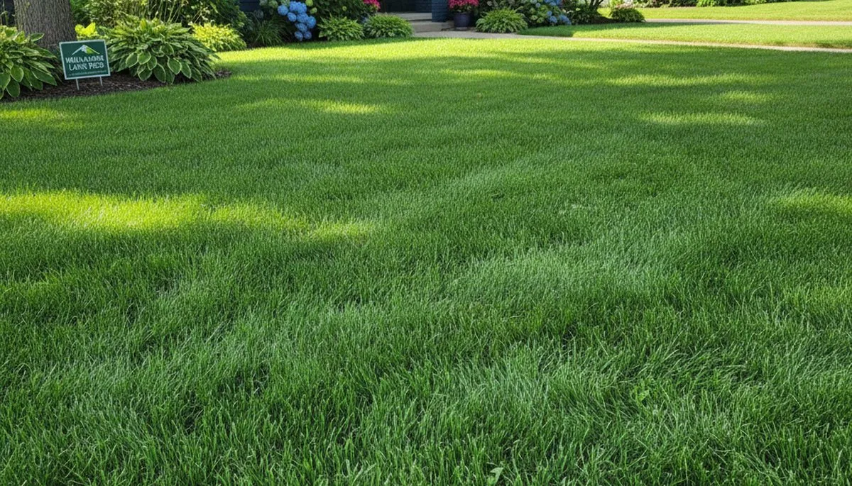 Lush green residential lawn showing professional landscaping and turf care results in Milwaukee, WI
